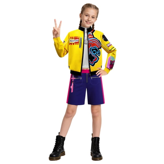 Halloween Popular Singers Idol Cosplay Costume, Stage Role Play Fancy Performance Costume, Includes Top, Pants and Inner Top, Cosplay for Birthday Event and Halloween, 100(2-3 Years)