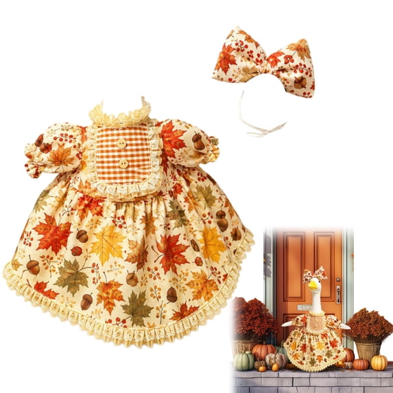 Halloween Porch Goose Outfit Dress up Goose for Front Porch Halloween Goose Costume Lawn Porch Goose Clothes Witch Costume Fall Porch Goose Outfit Thanksgiving Goose Outfit
