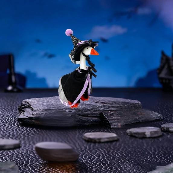 Halloween Porch Goose Outfit, Holiday Costume For Yard And Garden, Witch Hat And Dress Halloween Costume,One Size