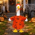 thumbnail image 1 of Halloween Porch Goose Outfit, Pumpkin Costume Kit, Spooky Seasonal Outfit Accessories Suitable for 23 Inch Large Porch Goose Statue, 1 of 6