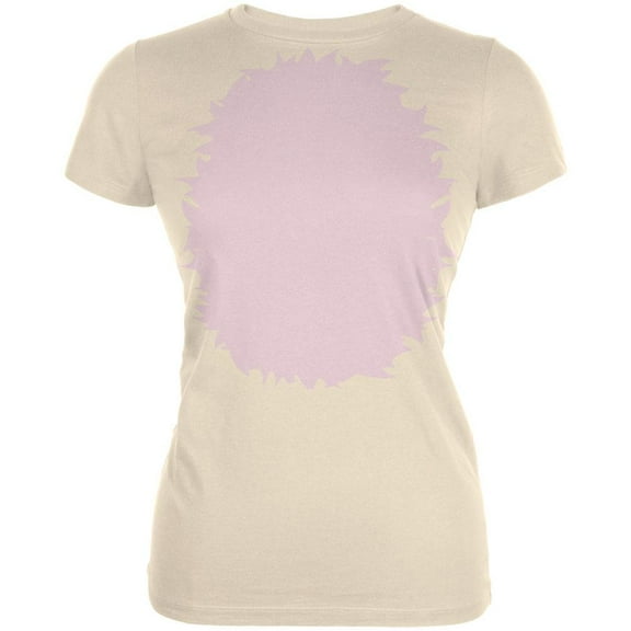 Halloween Porcupine Hedgehog Costume Juniors Soft T Shirt Cream MD