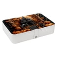 thumbnail image 1 of Halloween Portable PU Leather Jewelry Organizer Stand Display Case Earring Organizer with Removable Compartment, 1 of 6