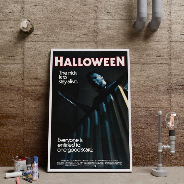 Halloween Poster, Michael Myers Wall Art, Film Poster, Rolled Print