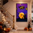 thumbnail image 1 of Halloween Poster with Spooky Moon Witch Pumpkin Print, Themed Hanging Wall Art for Home Party, Gothic Festive Decor, 1 of 5