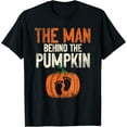 thumbnail image 1 of Halloween Pregnancy Announcement The Man Behind The Pumpkin T-ShirtMen's and women's short-sleeved pure cotton shirts, 1 of 6