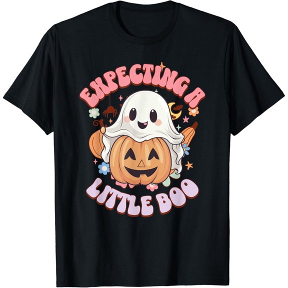 Halloween Pregnancy Mom To Be Expecting Little Boo T-Shirt