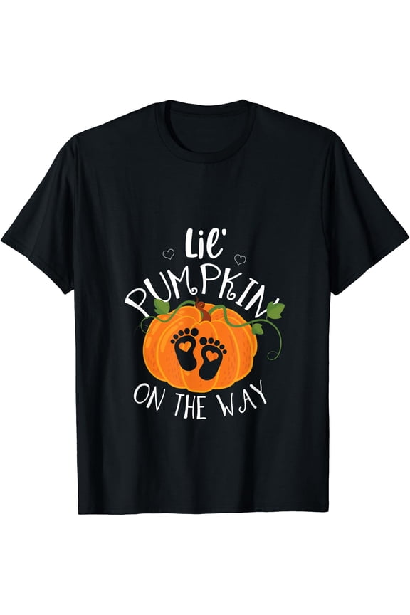 Halloween Pregnancy Shirt Mom To Be Lil' Pumpkin On The Way T-Shirt