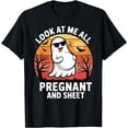 thumbnail image 1 of Halloween Pregnant Maternity Ghost T-Shirt , Vintage T-Shirt, 1 of 2