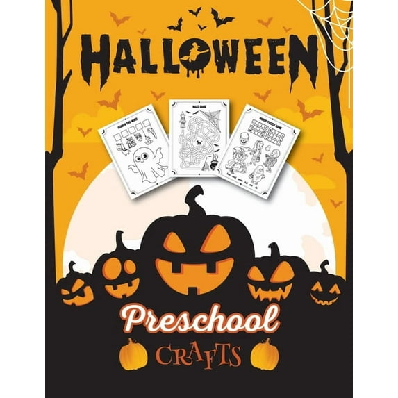 Halloween Crafts Halloween Preschool Crafts: Fantastic Activity Book For Boys And Girls: Word Search, Mazes, Coloring Pages, Connect the , Book 4, (Paperback)