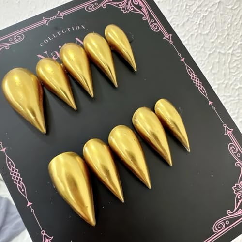 Halloween Press Claw on Nails Handmade Stiletto Extra Long Short Acrylic Press on Nails with Glue Glossy 3D False Nails with Gothic Cute Designs Full Cover Almond Acrylic Claw Nail