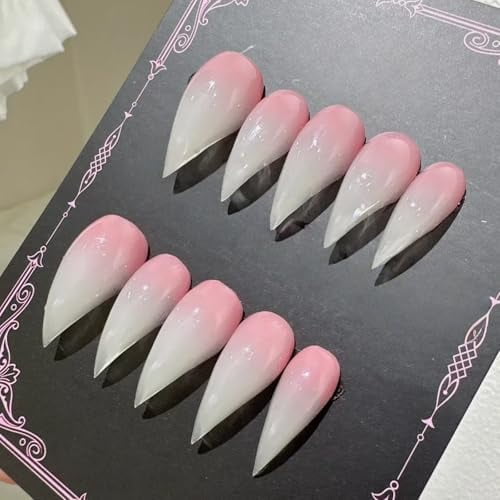 Halloween Press Claw on Nails  Long Short Medium Curved Stiletto Handmade Gothic Design Horror Vampire False Nails Dragon Cat Claw Press on Nails Glossy Glue on Nail Thick Acrylic False Nails