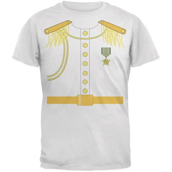 Halloween Prince Charming Costume White Adult T-Shirt - X-Large