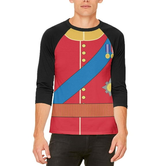 Halloween Prince Charming William Costume Mens Raglan T Shirt White-Black SM