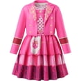thumbnail image 1 of Halloween Princess Costume for G'irls, Pink Dress and Jacket Halloween Cosplay Outfit Fancy Dress Up Party for 3-12 Y, 1 of 8