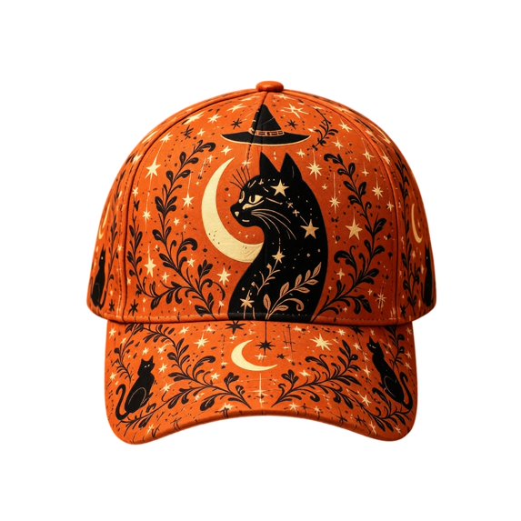 Halloween Print Baseball Cap Adjustable Snapback for Men Women Curved Brim Classic Casual Daily Hat