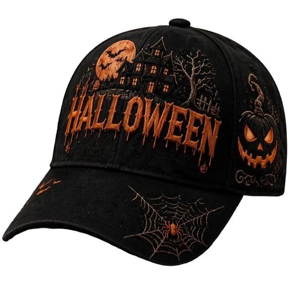Halloween Print Baseball Cap Snapback Adjustable For Men Women Classic Casual Sports Daily Wear Sun Hat