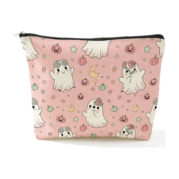 Halloween Print Flat Cosmetic Pouch Envelope Shape Space-Saving for Gift Card Red Packet Wedding Favor Wrapping Valentine Small Gift Bundle Promotion Add On