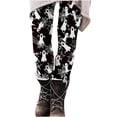 thumbnail image 1 of Halloween Print Leggings for Women Skinny Elastic High Waist Athletic Pants Stretchy Long Graphic Yoga Gym Tights, Black, XL, 1 of 5