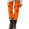 thumbnail image 1 of Halloween Print Leggings for Women Skinny Elastic High Waist Athletic Pants Stretchy Long Graphic Yoga Gym Tights, Orange, L, 1 of 5