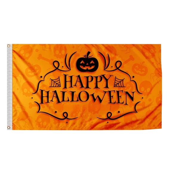 Halloween Printed Flag Single-Sided Indoor Outdoor Party Decor Garden Polyester, Creative Decorations, Halloween Decor,1pcs, F