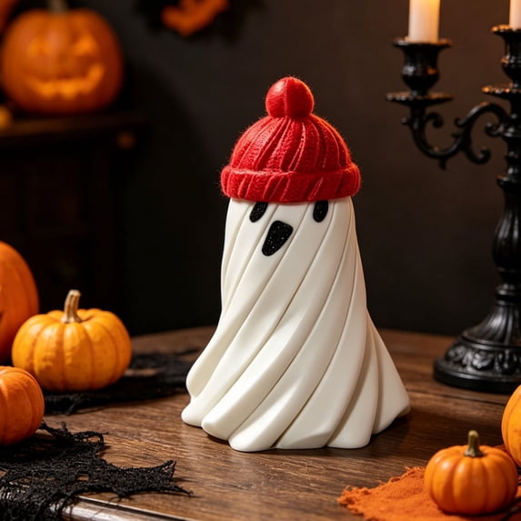 Halloween Printed Resin Backflow Incense Burner, Ghost Pumpkin Wizard Gothic Spooky Tabletop Incense Holder Decor, Holiday Gift for Incense Lovers