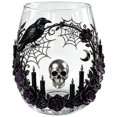 thumbnail image 1 of Halloween Printed Stemless Glass, Clear Reusable Glass Tumbler for , Cocktails, Halloween Party Home Gathering, 1 of 4
