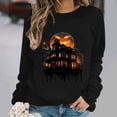 thumbnail image 1 of Halloween Printed Sweatshirts for Women Plus Size Round Neck Long Sleeve Basic, 1 of 6