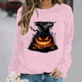 thumbnail image 1 of Halloween Printed Sweatshirts for Women Plus Size Round Neck Long Sleeve Basic, 1 of 6