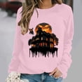 thumbnail image 1 of Halloween Printed Sweatshirts for Women Plus Size Round Neck Long Sleeve Basic, 1 of 6