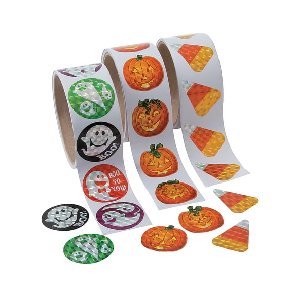 Halloween Prism Sticker Assortment, Stationery, Halloween, 3 Pieces
