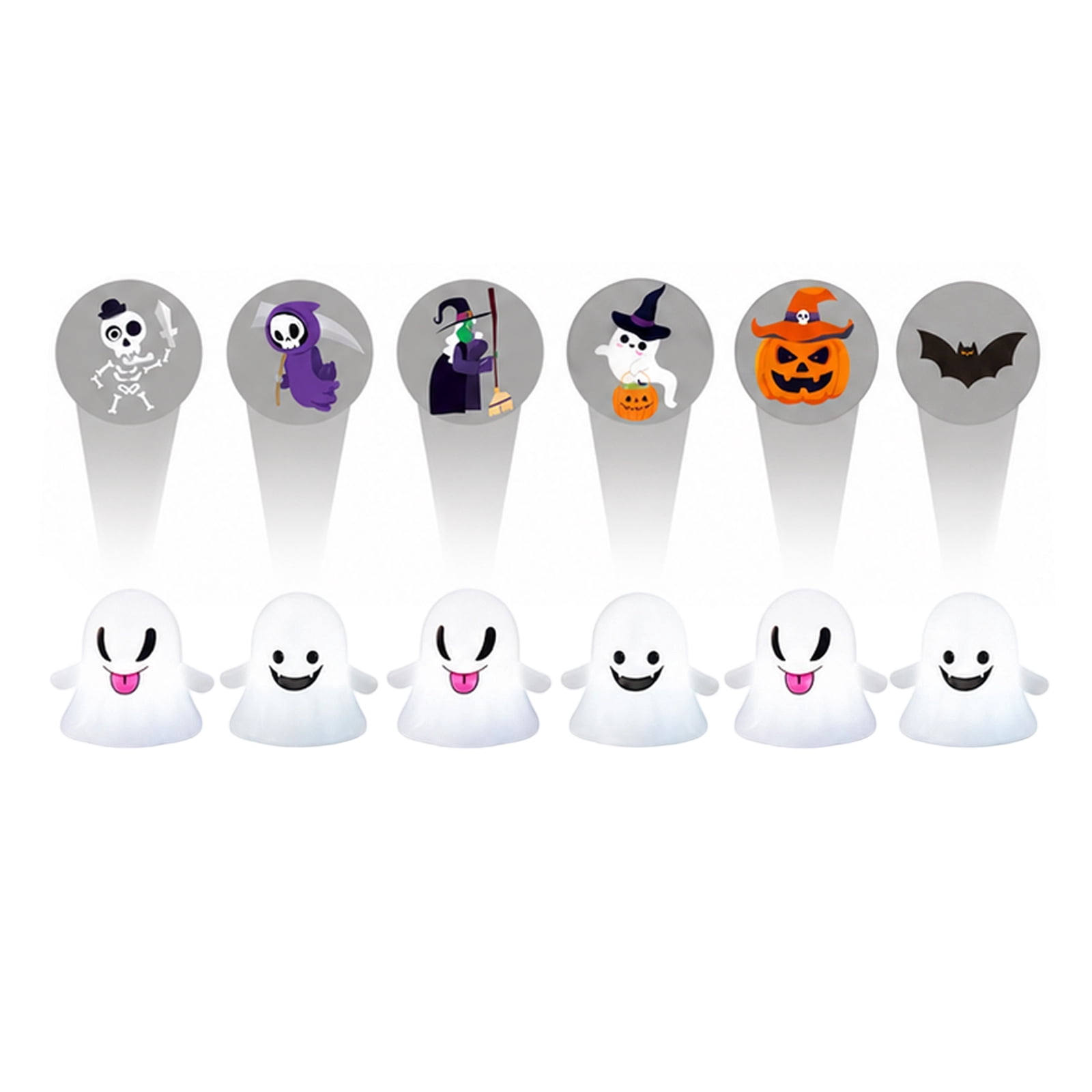 Halloween Projector Light, Mini Ghost Theme Projection Lamp with 6 ...