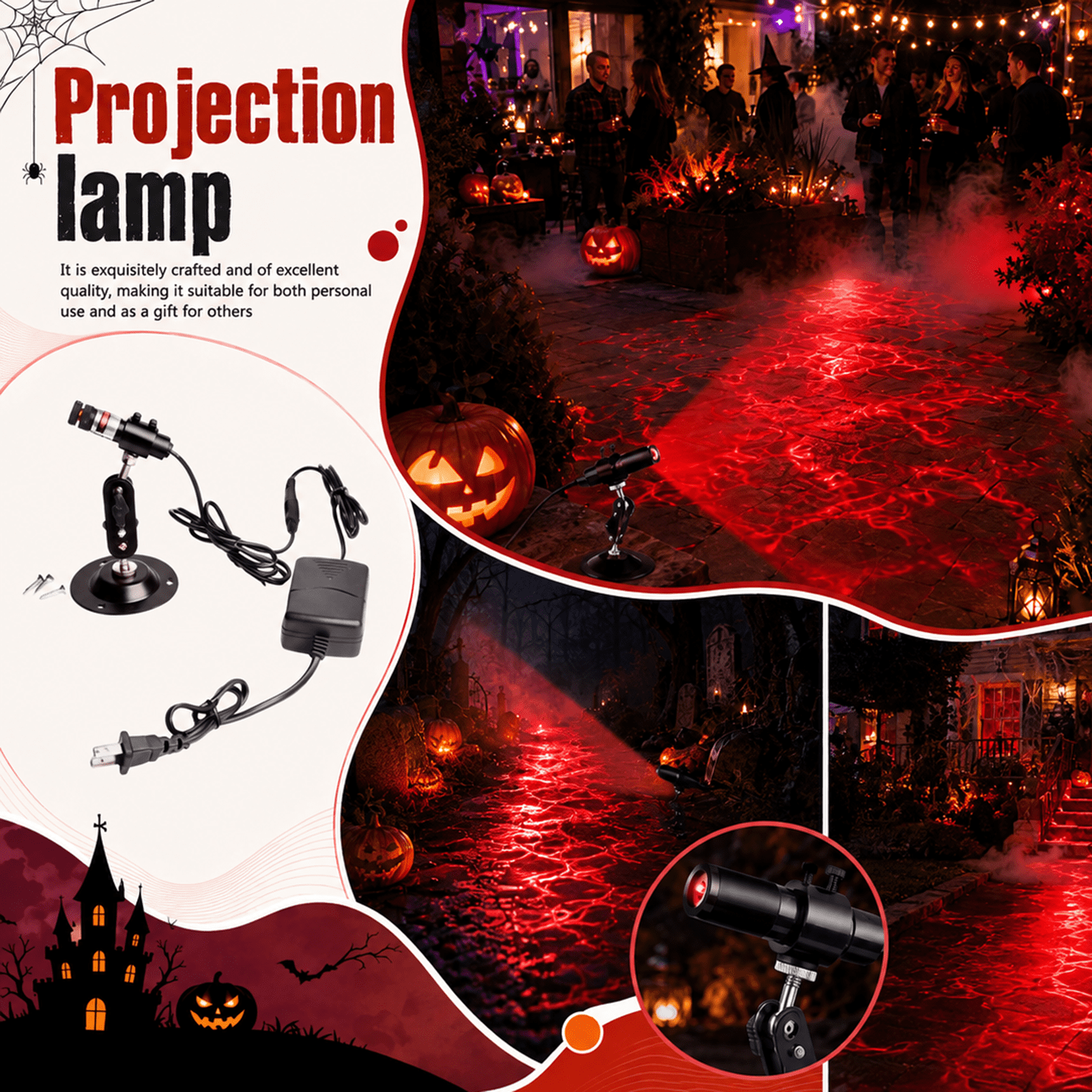 Halloween Projector Red Laser Light Show for Party Decorations House ...