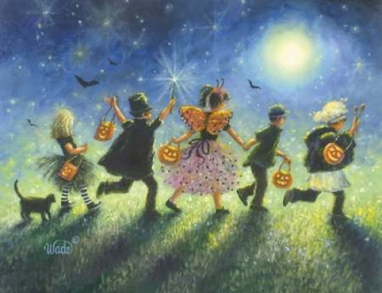 Halloween Prowlers Canvas Art - Vickie Wade (18 x 24)