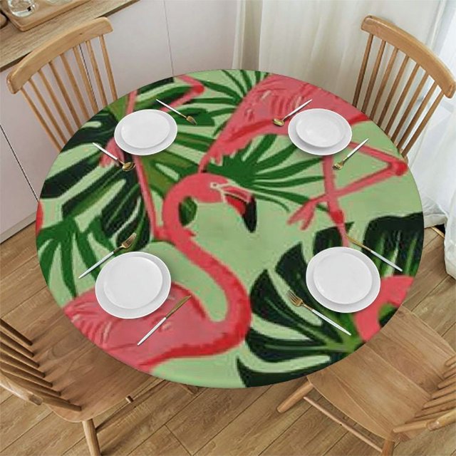 Halloween Pug Dogs Pumpkin Round Tablecloth Table Cover Cloth for