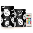 thumbnail image 1 of Halloween with Pumpkin 2 PCS LED Flickering Flameless Candles with Remote Control Realistic 3D Wick Window Candles Sets for Wedding Table Home Decoration Gifts, 1 of 1