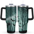 thumbnail image 1 of Halloween Pumpkin 40 oz Tumbler with Handle Insulated Leakproof Cup Modern Thermal Insulated Coffee Mug for Spring Summer Birthday Christmas, 1 of 7