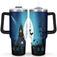 thumbnail image 1 of Halloween Pumpkin 40 oz Tumbler with Handle Stainless Steel Travel Cups Modern Tumbler for Spring Summer Camping Outdoor, 1 of 7