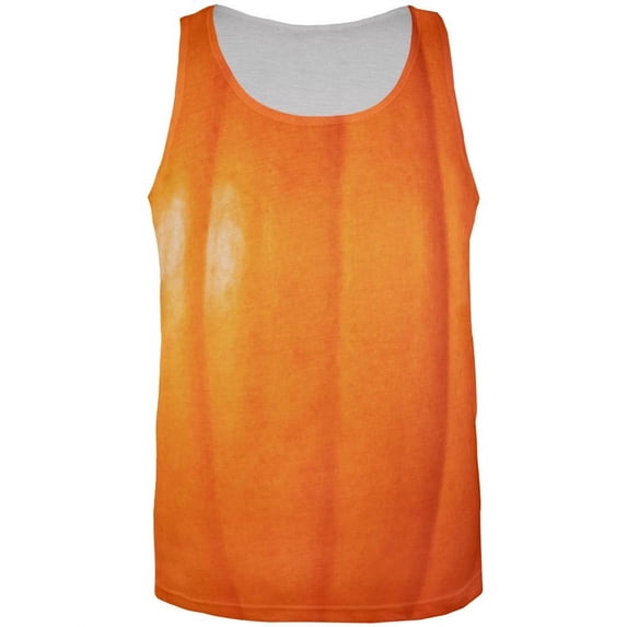 Halloween Pumpkin All Over Adult Tank Top - Large
