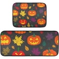 thumbnail image 1 of Halloween Pumpkin Autumn Leaf Kitchen Rug Mats 2PCS Non Slip 47" x 20" + 28" x 20" Kitchen Carpet Floor Mat Hallway Rugs Anti Fatigue Doormat Home Decor, 1 of 7
