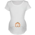 thumbnail image 1 of Halloween Pumpkin Baby White Maternity Soft T-Shirt - 2X-Large, 1 of 1