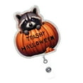 thumbnail image 1 of Halloween Pumpkin Badge Reel Retractable ID Holder Cute Acrylic Clip for Doctors Workers Students Social Workers, 1 of 4