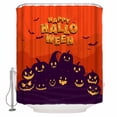 thumbnail image 1 of Halloween Pumpkin Bat Orange Shower Curtain Set ，Waterproof Fabric Shower Curtains Shower Curtains for Bathroom,Bathroom Decor 54x"78", 1 of 6