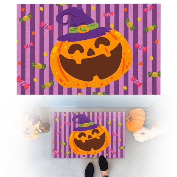 Halloween Pumpkin Bathroom Rugs Non Washable Absorbent Mat Autumn Funny Cute Microfiber Bathroom Rug For Shower Tub（30*50cm）