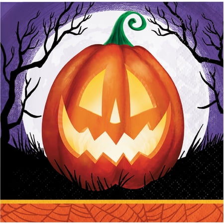 Halloween Pumpkin Beverage Napkins, 48 ct