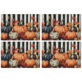 thumbnail image 1 of Halloween Pumpkin Boo Bat Linen Place Mats Set Of 4 12x18 Inch Halloween Table Mat Heat-Resistant Washable Durable Place Mat for Party Kitchen Dining Home Decor, 1 of 6