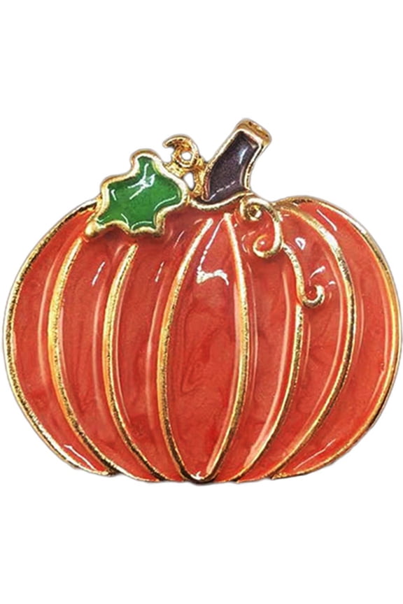 Halloween Pumpkin Brooch Pin Delicate Pumpkin Lapel Pin Elegant Breastpin Brooch Pin Badge for Thanksgiving Fall Autumn Halloween Decoration