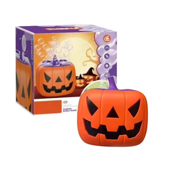 Halloween Pumpkin Bubble Maker T-oy 20ML LED Light Music Bubble Machine Halloween Party Fun Outdoor Indoor Decoration Festival T-oy Gift Use Set Item Accessory