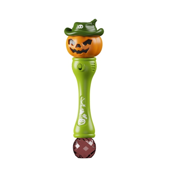 Halloween Pumpkin Bubble Wand with Lights and Music, Cartoon Ghost Bubble Blower Machine with 80ml Solution and USB Rechargeable ABS Handle, Party Favor Interactive Fun(Pumpkin)