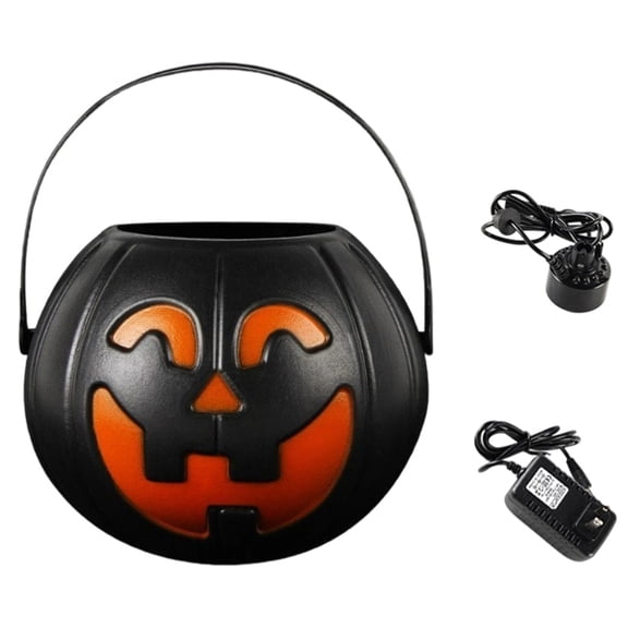Halloween Pumpkin Bucket Cool Mist Humidifier, Colorful Ambient Light Mist Diffuser for Home Desktop Holiday Decor