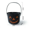 thumbnail image 1 of Halloween Pumpkin Bucket - Small Plastic Candy Pail for Kids, 18x18x13.5cm, Lightweight and Sturdy, Perfect for Trick-or-Treating, Parties, and Festive Decorations - 1pc Orange Pumpkin Basket, 1 of 7
